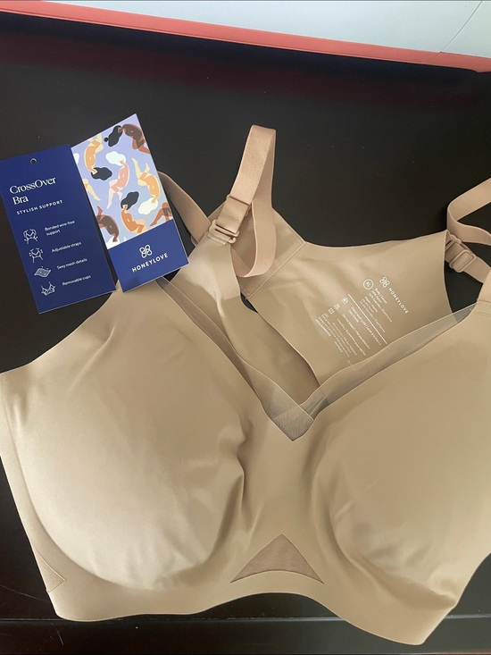 Honeylove Other - Honeylove Crossover Support Bra in Tan XL